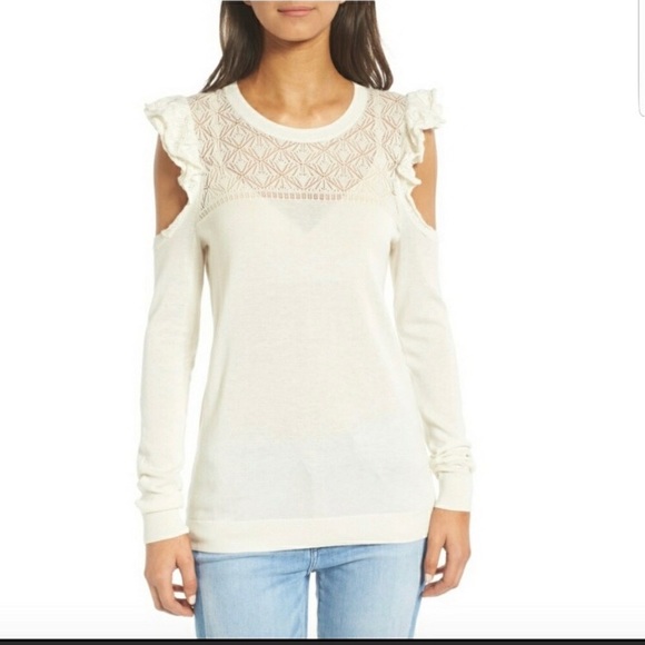 hinge Sweaters - NWOT Nordstrom Hinge cold shoulder sweater small